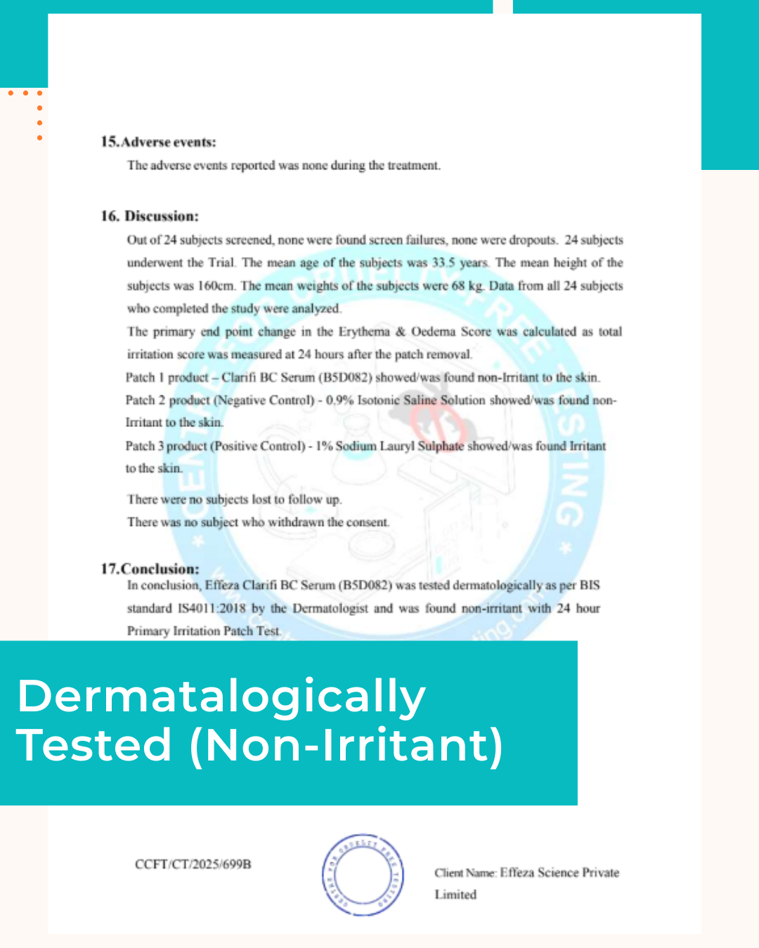 Clarifi BC Serum Dermat Test