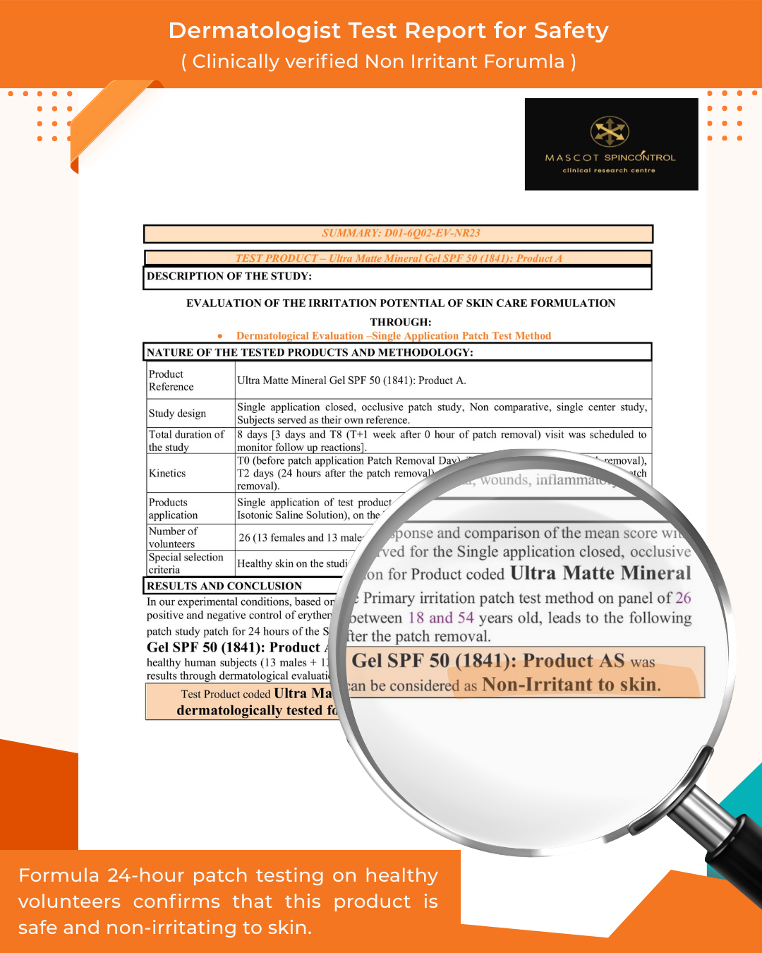 UltraMatte Mineral Gel Sunscreen Dermatologist Test