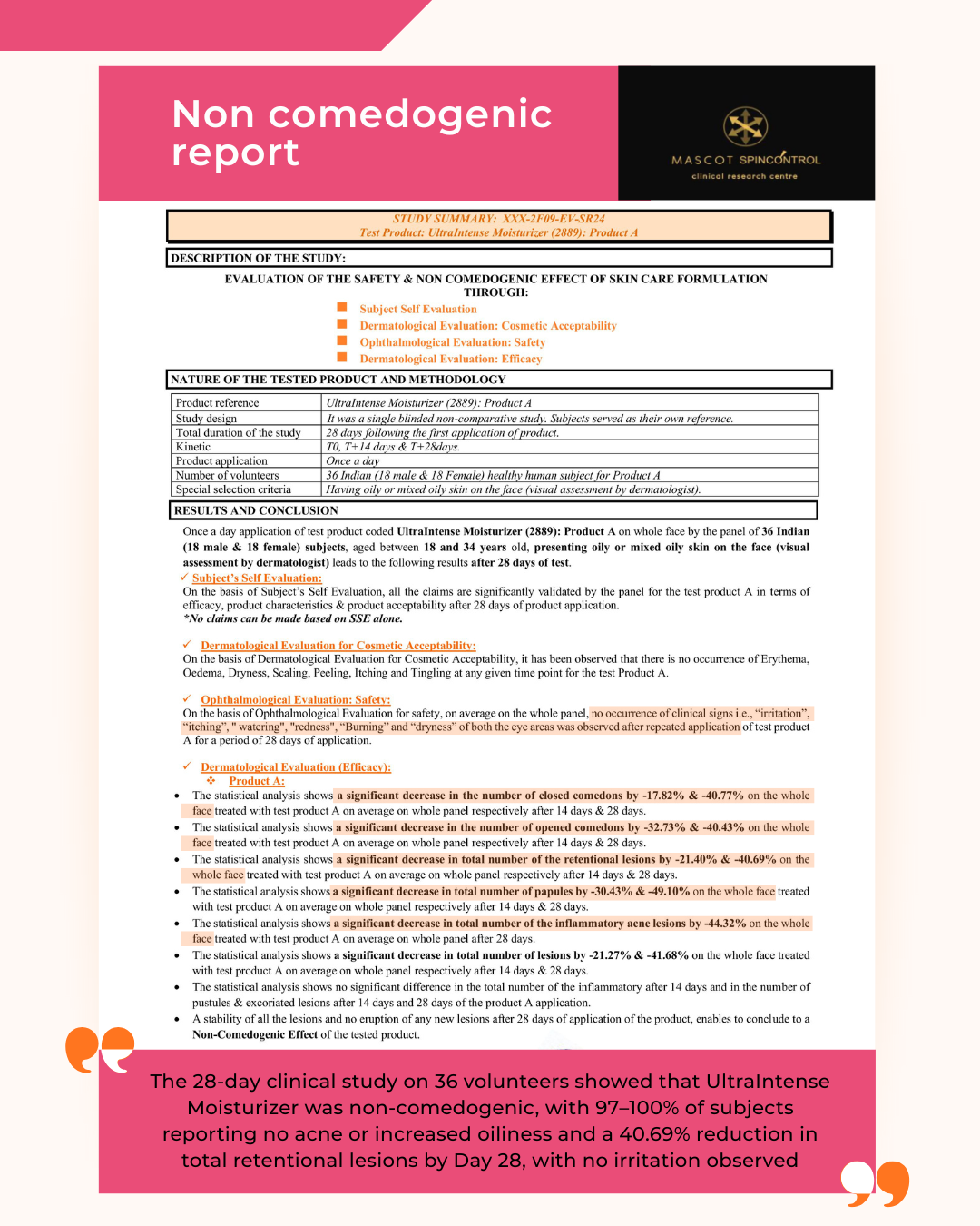 UltraIntense Moisturizer Non Comodogenic