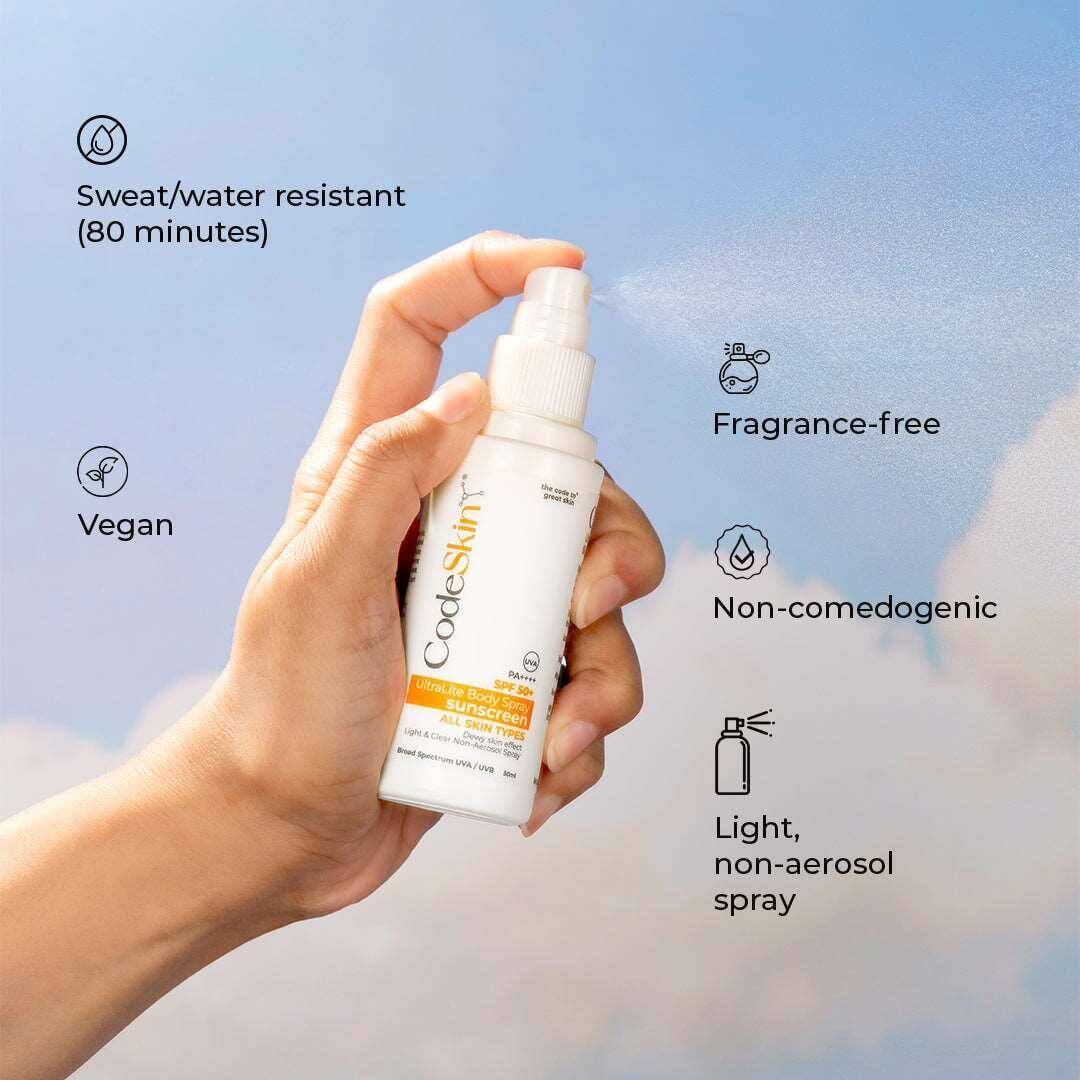 UltraLite Body Spray Sunscreen | SPF 50+ - CodeSkin