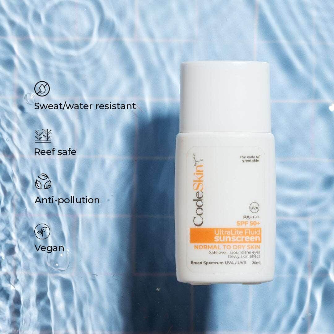 Image of UltraLite Fluid Sunscreen | SPF 50+ - CodeSkin