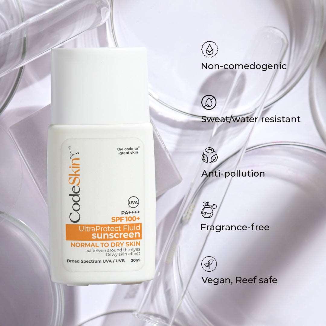 Image of UltraProtect Fluid Sunscreen | SPF 100+ - CodeSkin