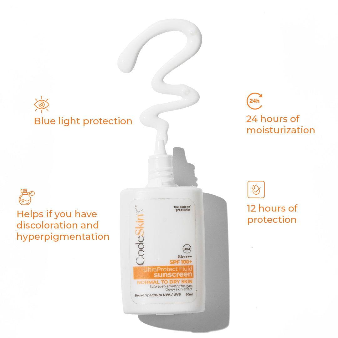 Image of UltraProtect Fluid Sunscreen | SPF 100+ - CodeSkin