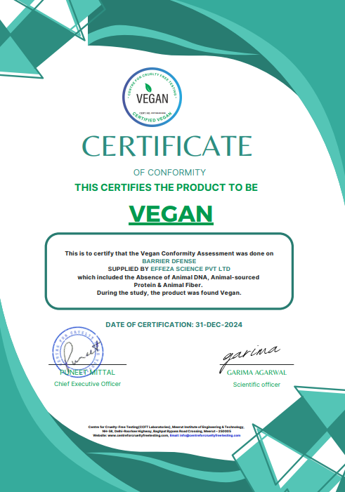 Barrier defense vegan report 