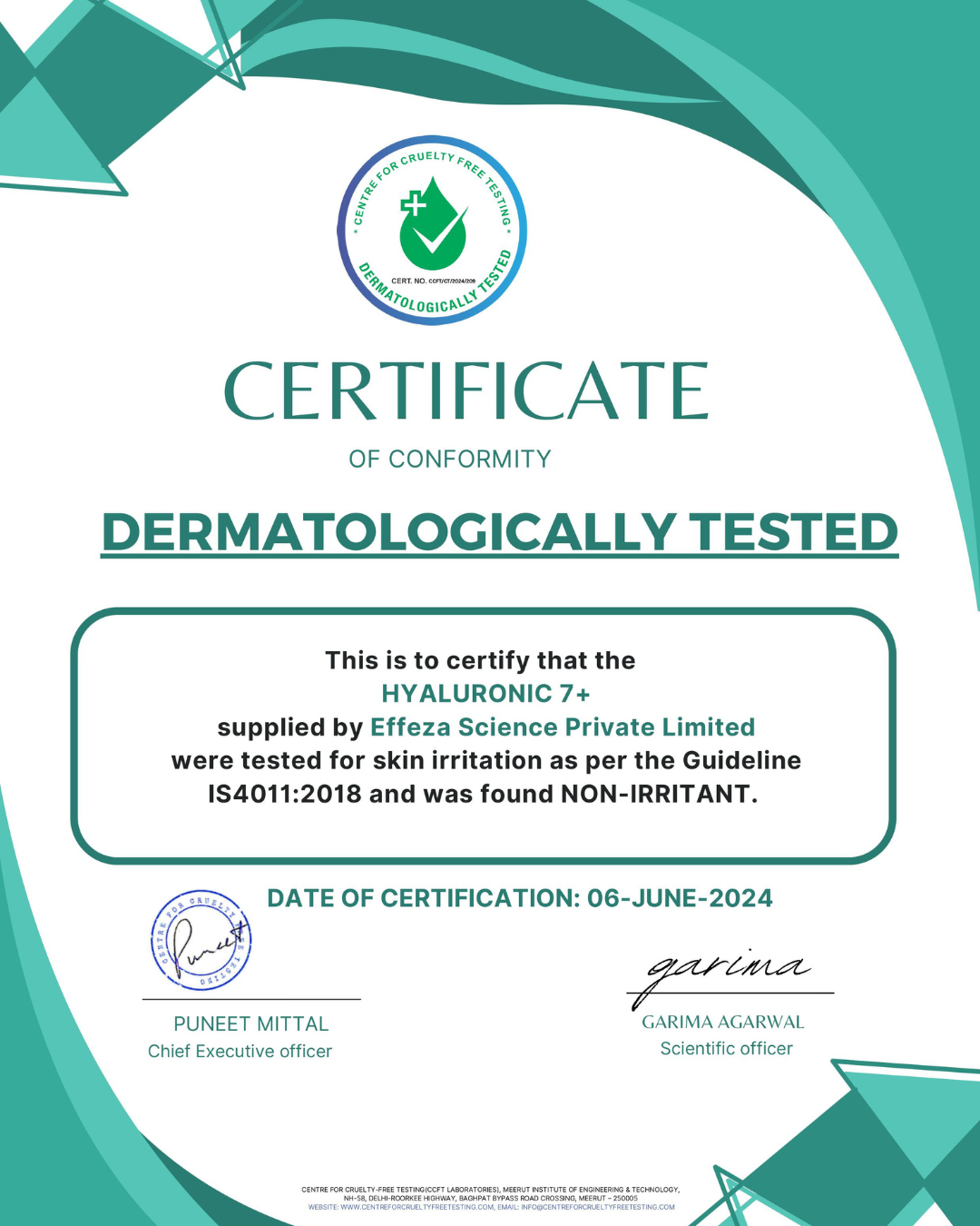 Hyaluronic Dermat Test