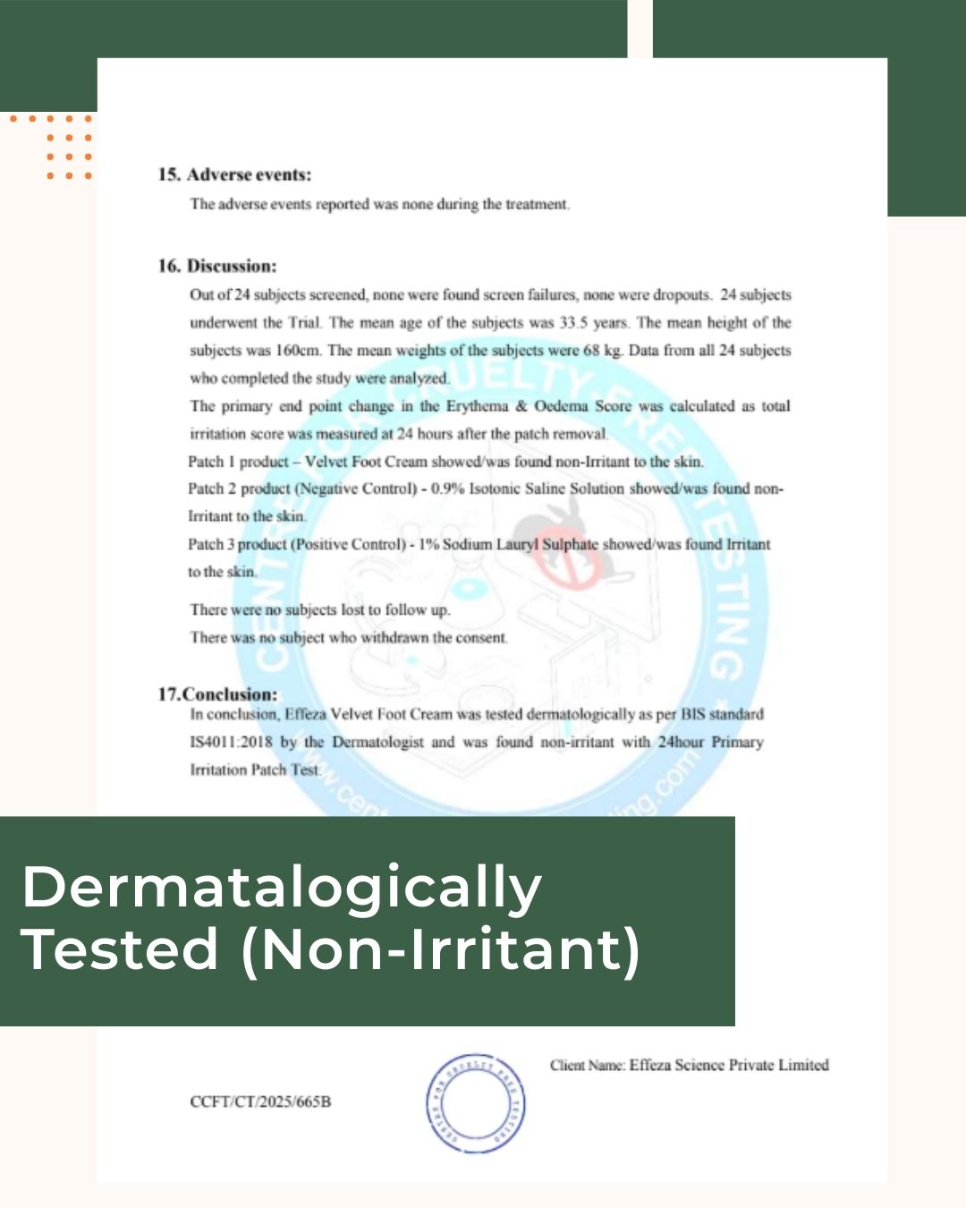 Dermat Test Velvet Foot Cream