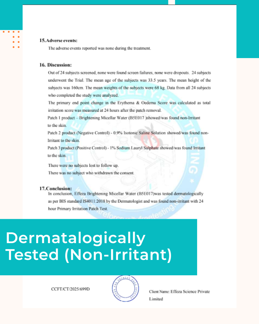 Micellar water Dermat Test