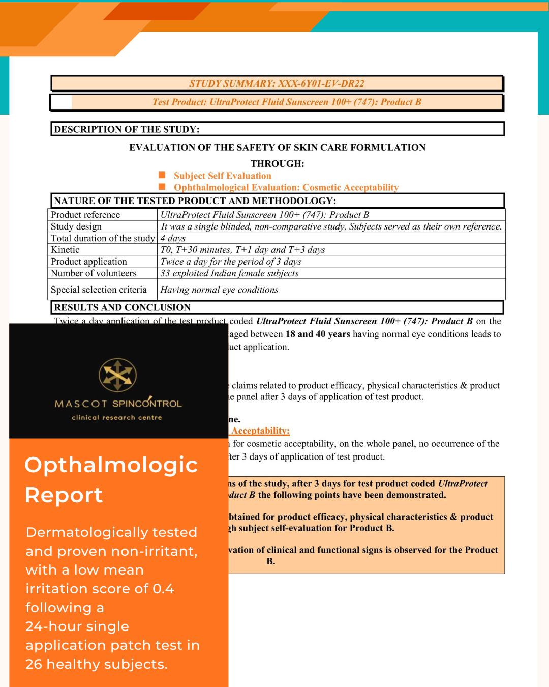 UltraProtect Fluid Sunscreen Opthamologist